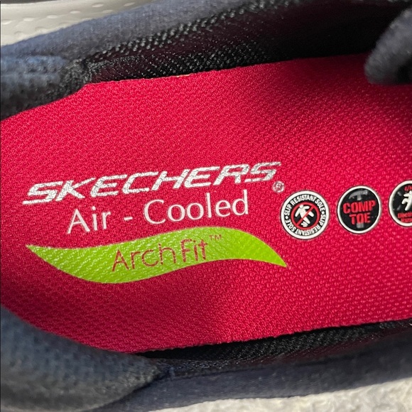 New Skechers Ebinal Work Arch Fit SR Composite Toe Shoes Black Womens Sz 9.5 - Picture 7 of 13